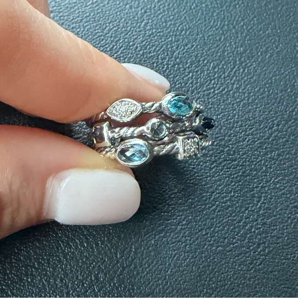 David Yurman Blue Confetti Ring - Picture 2 of 3